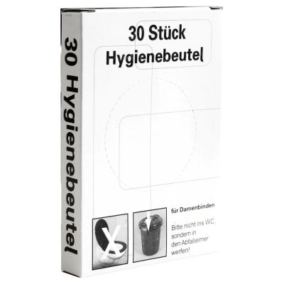 Hygienebeutel aus Plastik, 30 Stück, 80 x 70 x 250 mm