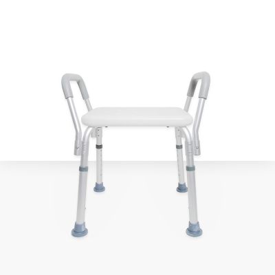 Max Duschhocker mit Armlehnen, höhenverstellbar, belastbar bis 135kg