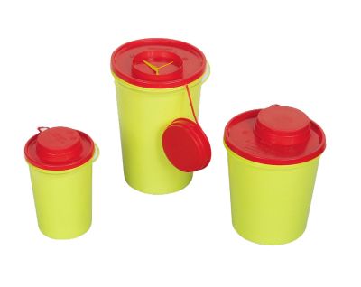 Kanülenabwurfbehälter 1,5 l, Kunststoff, H165 x 102 x 140 mm