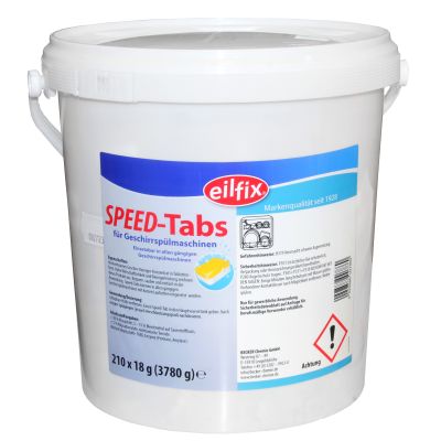 Speed Geschirrreiniger Tabs für gewerbliche, Spülmaschinen 210 Stück / Eimer