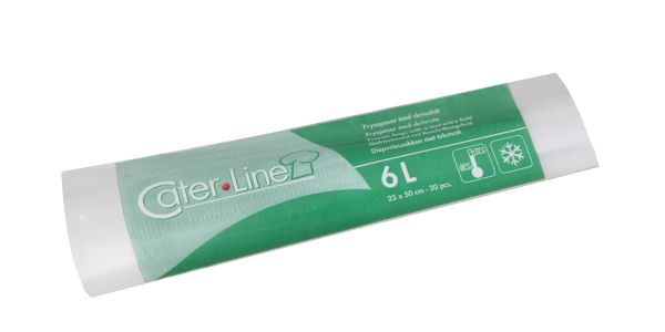 Gefrierbeutel, 34 my, 30 Stück pro Rolle, 25 x 50 cm/ 6 Liter