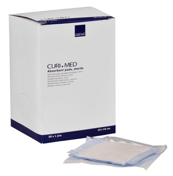 CURI-MED Saugkompresse, steril, 50 x 1 Stück, 10 x 10 cm