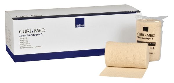 CURI-MED Idealbinde, starr, 100% Baumwolle, 1 Rollen, 8 cm x 5 m