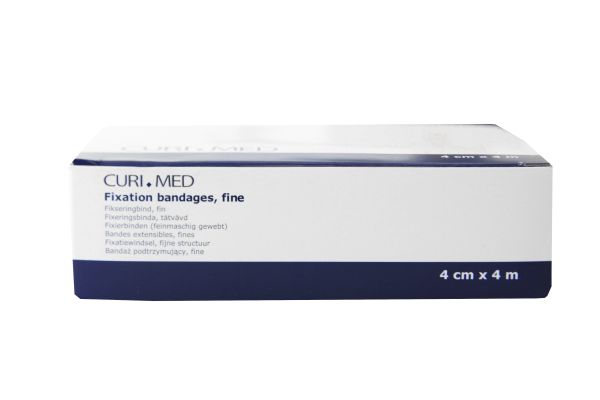 CURI-MED Mullfixierbinde, fein, elastisch, 20 Rollen / Packung, 4 cm x 4 m