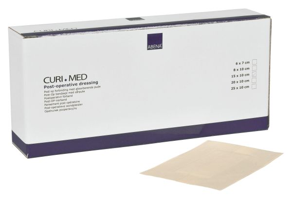 CURI-MED Post-OP Verband, Vlies, steril, Mit Wundauflage, 40 x 1 Stück, 10 cm x 15 cm