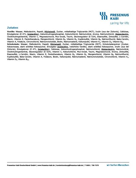 Frebini energy fibre DRINK, mit Ballaststoffen, Hochkalorisch, Vanille, EasyDrink, 24 x 200 ml