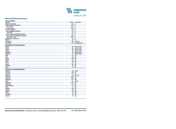 Fresubin renal, mit Ballaststoffen, Hochkalorisch, Vanille, EasyDrink, 24 x 200 ml