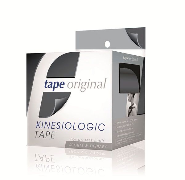 Tape original, kinesiologic tape, schwarz, 1 Rolle, 5 m x 5 cm